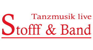 Logo Stofff und Band schrift in rot